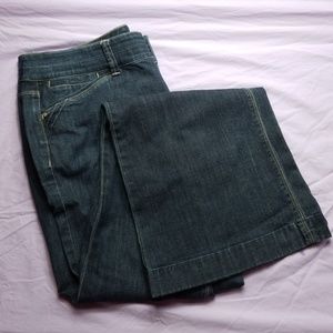 WHBM trouser leg jewel pocket blanc Jean's 10R